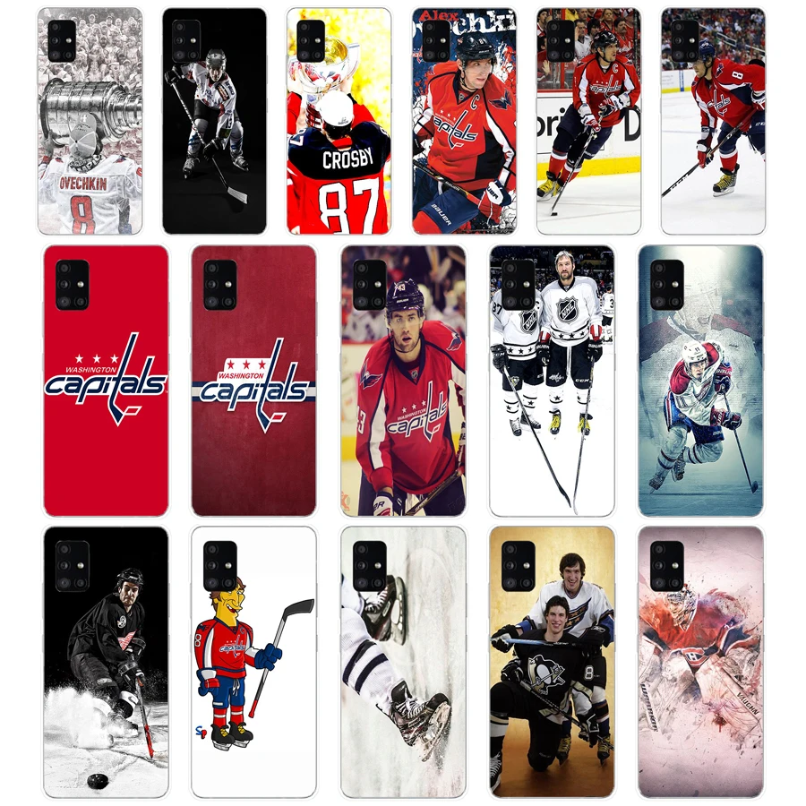 182Ice Hockey Alexander Ovechkin Sidney Crosby Soft Silicone Tpu Cover Case for Samsung Galaxy A20 A20E A20S A40 A31 A41 A51 A71