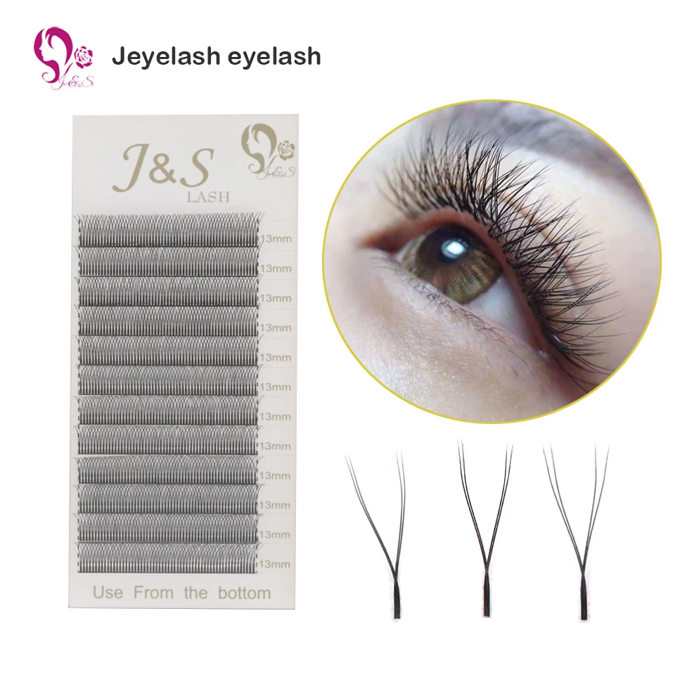 [Jeyelash eyelash]  J&S High Quality YY Lashes Extension Y shape Hand-Woven Faux Eyelashes Mesh Net Cross Black Lash