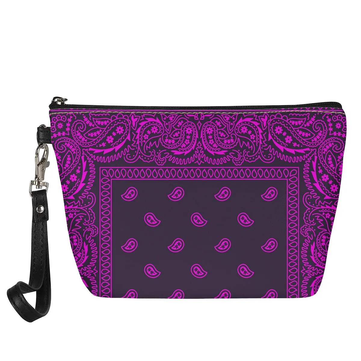 Classic Polynesian Traditional Tribal Design Large Capacity Travel Organizer  Bandana Portable Handbags Custom Cosmetic Bag