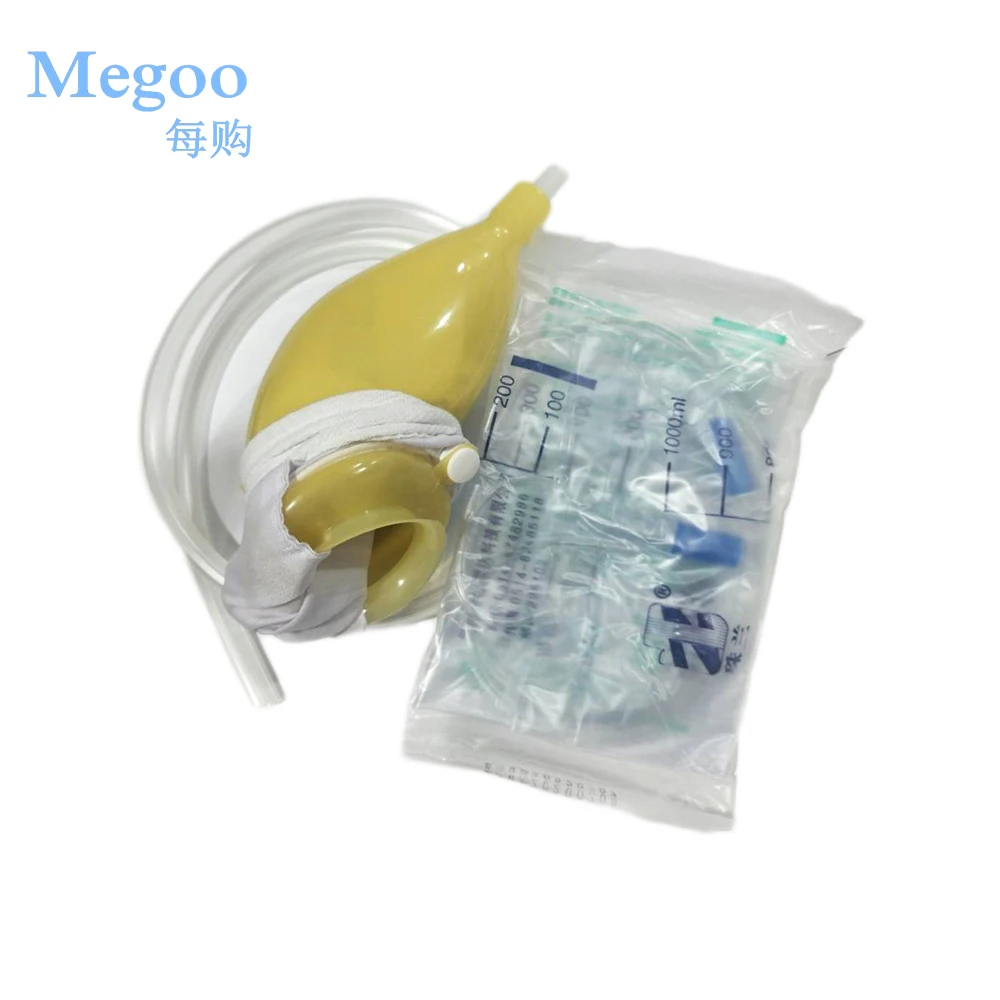 

Men Urinals Latex Urine Collector Reusable Male Silicone Urine Bag 1000ml for Elderly Urinary Incontinence Bedridden Patient