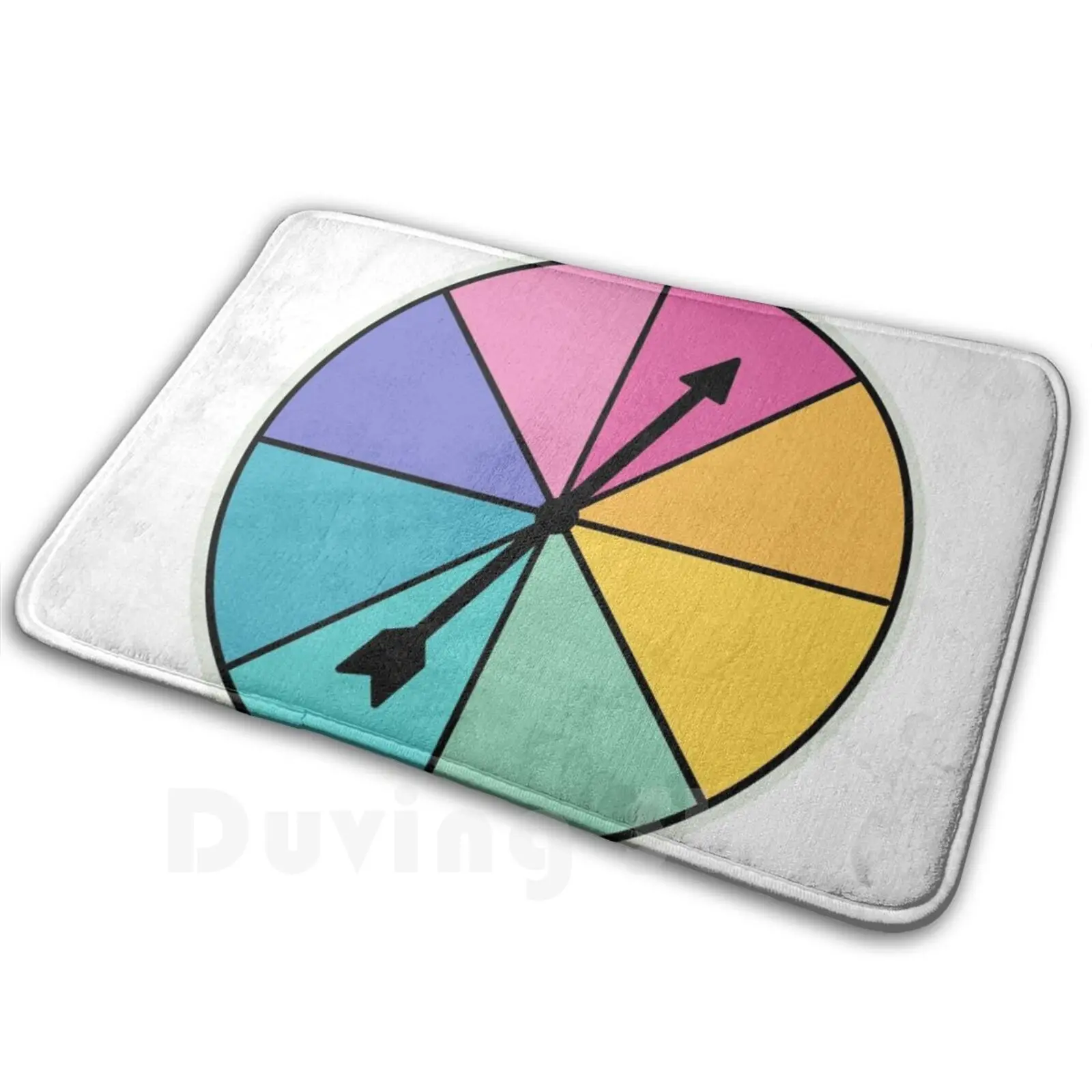 Math Spinner Carpet Mat Rug Cushion Soft School Teacher Teach Teaching Math Mathematics Probability Statistics Rainbow