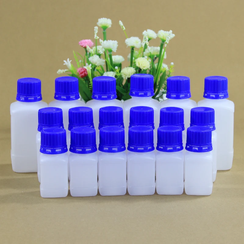 10Pcs Empty 60ML HDPE square bottle Chemical laboratory reagent liquid refillable bottle Glue Oil container leakproof