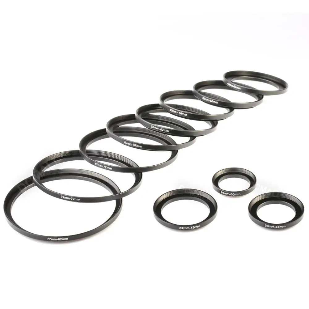 K & F Concept 11pcs 26 ~ 82mm DSLR Camera Metal Step Up Ring Lens Filter Stepping Adapter Kit vendita calda spedizione gratuita