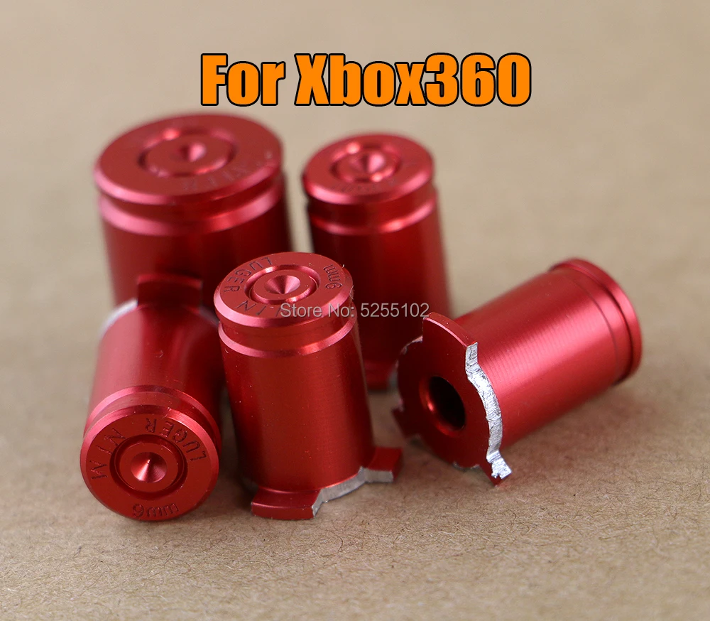 1set For Xbox 360 Controller Buttons Aluminium Alloy Metal material 9mm ABXY Bullet buttons kit replacement for Xbox360