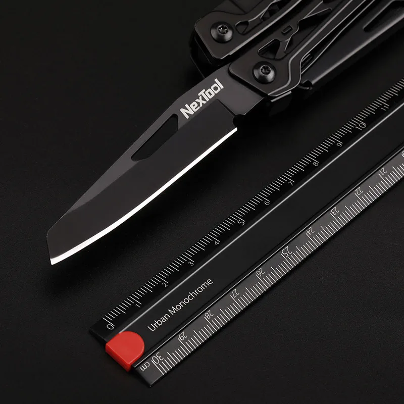 Nextool cavaleiro preto 11-em-1 multi-função ferramentas alicate dobrável acampamento caminhadas portátil tesoura abridor de parafusos drivers