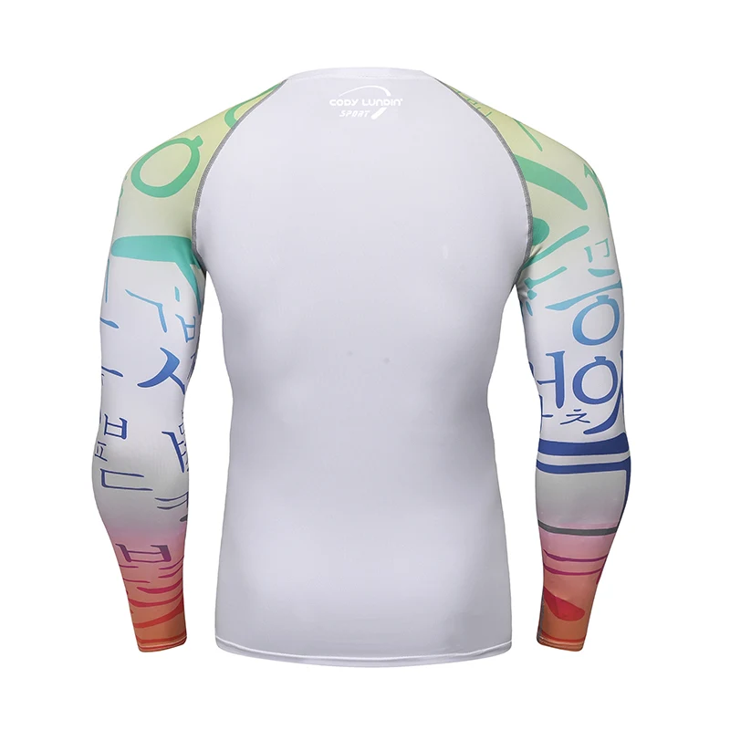 Cody Clothes Full Sleeve White Rashguards For Swimwear Anti -uv Sunscreen T Shirt Boxing Trainning Wear Bjj Jiu Jitsu Rash Guard