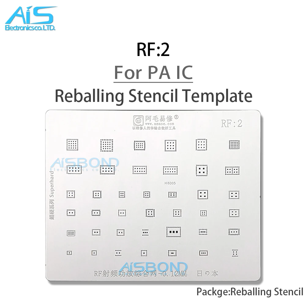 Amaoe RF 1 2 Reballing Stencil Template For Mobile Phone 77916 77643 77656 HI6D21 V7643 VC7916 77040 77032 PA Power Amplifier IC