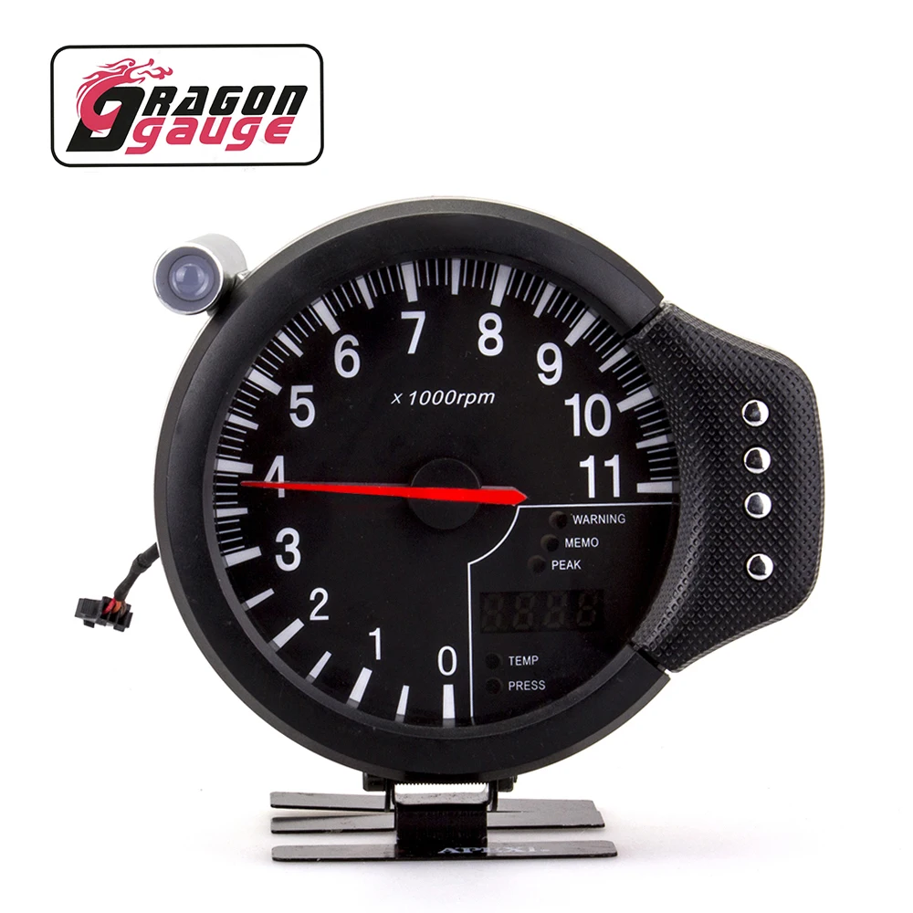 「DRAGON」  127mm or 5 Inch Tachometer RPM Water Temp Oil Pressure Three Functions In One With Sensor Car Gauge Fit for 12V Car