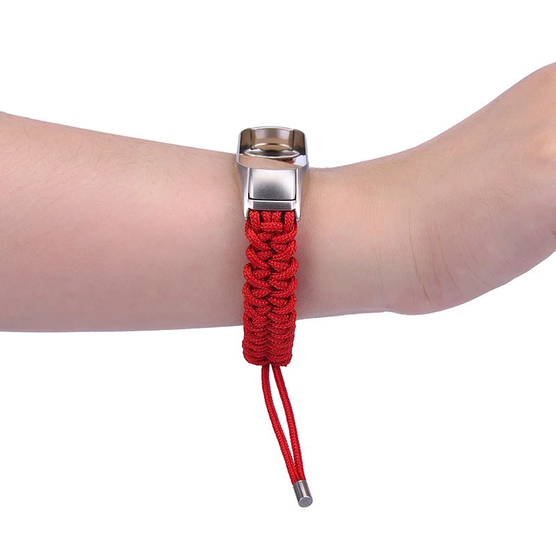 Nylon Handmade Mi 7 Watch Strap for Xiaomi Mi Band 3 4 5 6 7 Watchband on Miband 6 Dressy Bracelet DIY Watch Band Women Men Pink