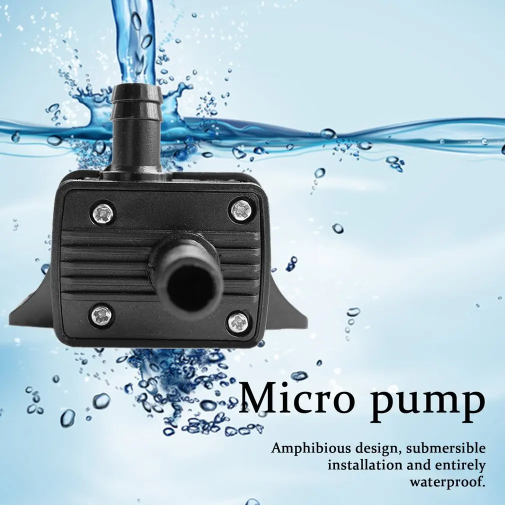 Ultra-quiet DC 5V 12V 4.2W 240L/H Flow Rate Waterproof Brushless Pump Mini Submersible Water Filter Fish Tank Fountain Pump