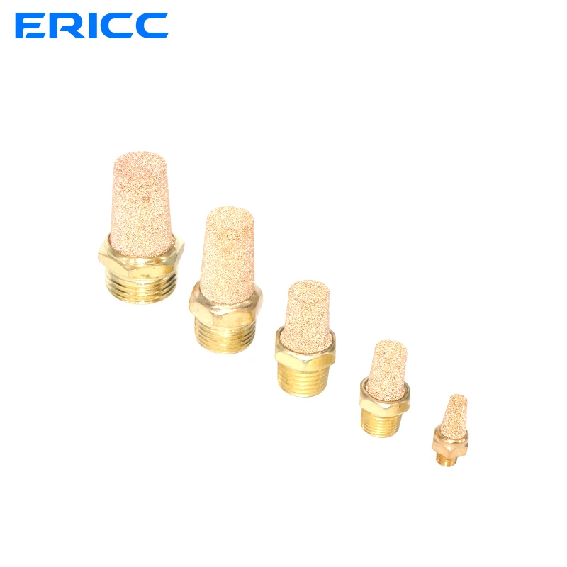 

Пневматический латунный глушитель BSL M5 1/8 "1/4" 3/8 "1/2" глушители для установки шумового фильтра, редуктор, медный разъем