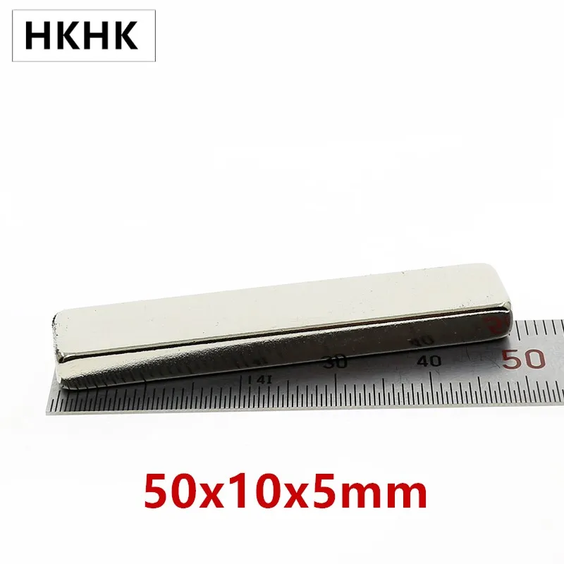 

20PCS 50mm x 10mm x 5mm Super Strong Neodymium Rare Earth Magnet 50*10*5 Nickel 50X10X5 Art Craft Connection