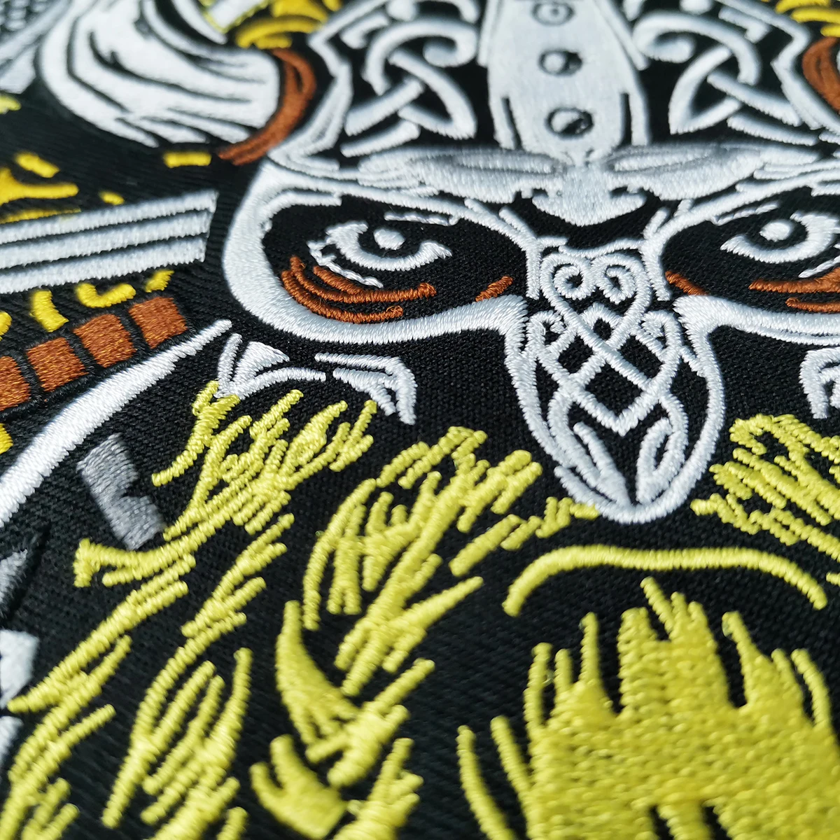 Viking Warrior of Odin Large Embroidered Back Patch for Motorcycle Jacket & Biker Vest Iron on Patches for Clothes Punk Applique