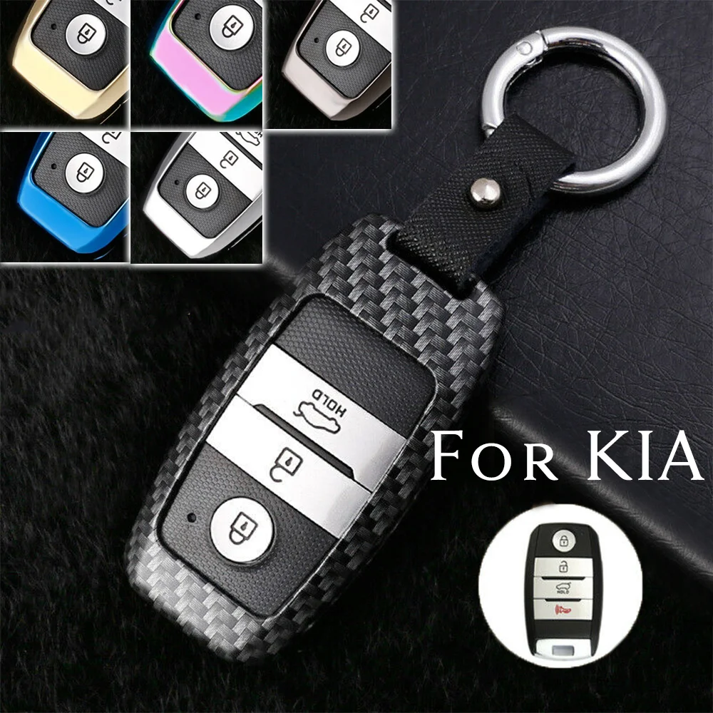 

Zinc Alloy Smart Remote Car Key Fob Keychain Cover Case Holder Protector For KIA Optima Sorento Soul Niro Accessories Shell