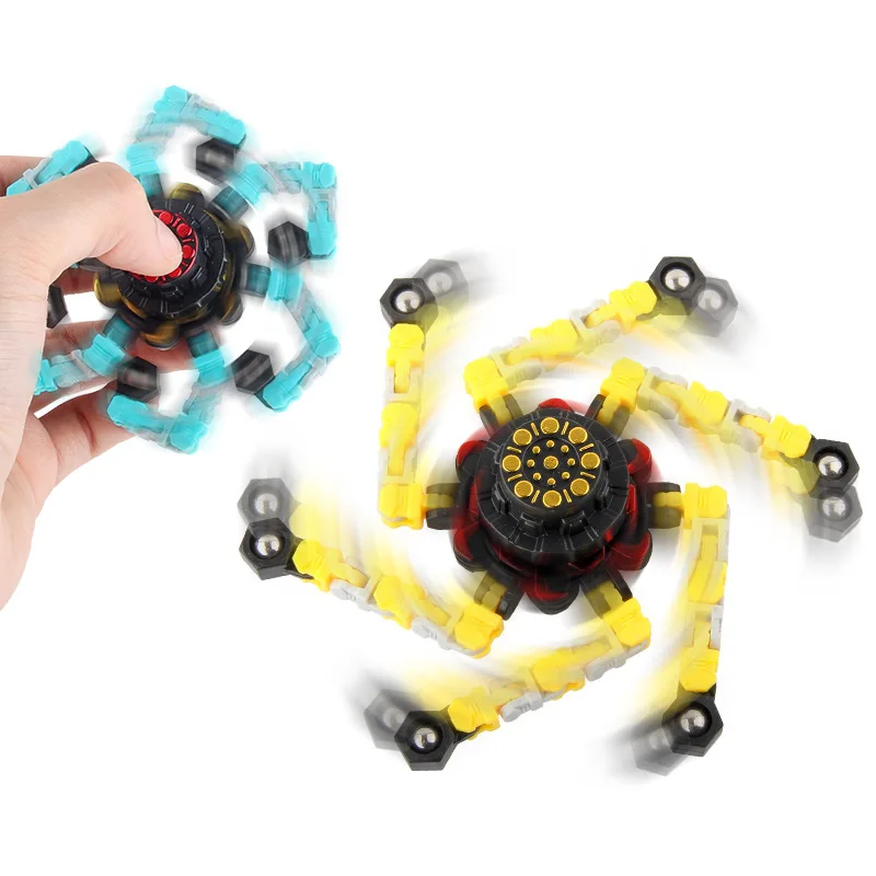 New Deformed Fidget Spinner Chain Stress Relief DIY Fidget Toys Fingertip Turnable Focus Mechanical Chain Robot Toy New Gear