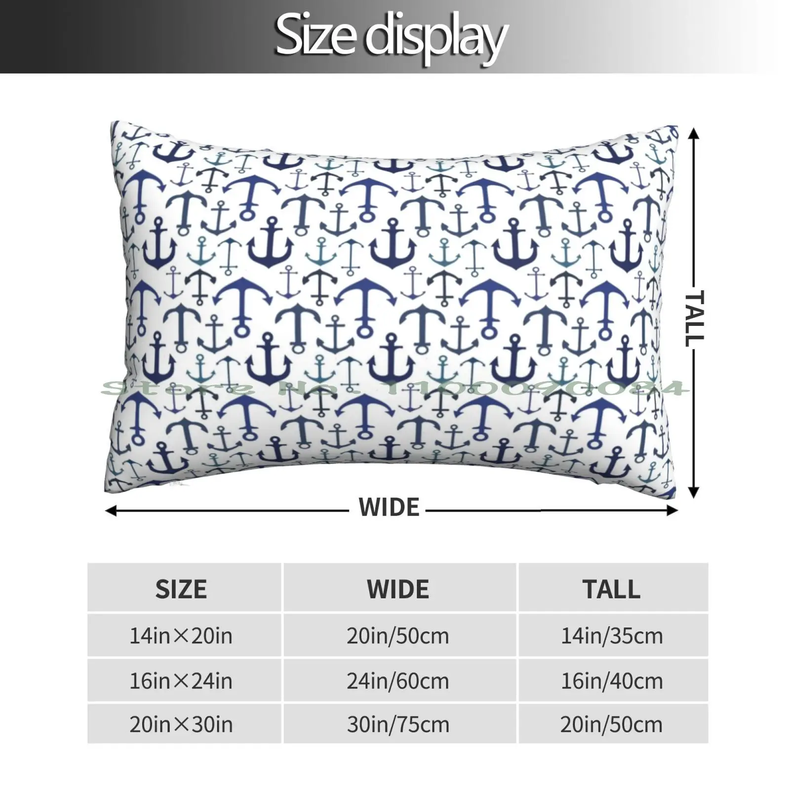 Blue Anchors Pillow Case 20x30 50*75 Sofa Bedroom Ltc Cryptocurrency Crypto Currencies Blockchain Trading Day Trader Miner