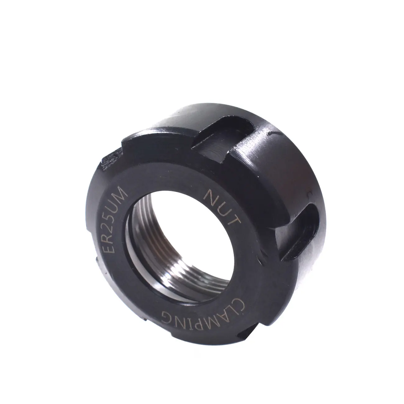 Pouvoir ER25UM Type Collet Clamping Nut for CNC Milling Chuck Holder Black NEW