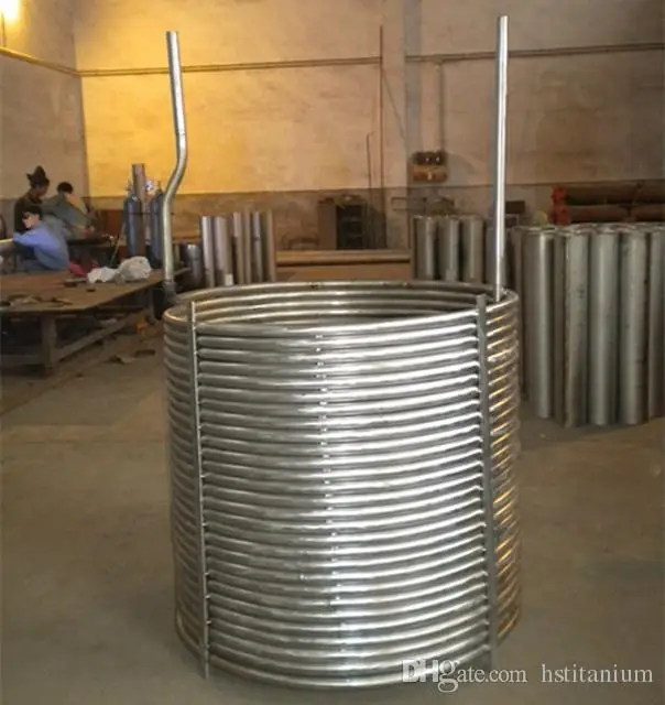 titanium tube for heat exchanger High Quality Low Price ASTM B338 Titanium coil pipe for heat exchanger