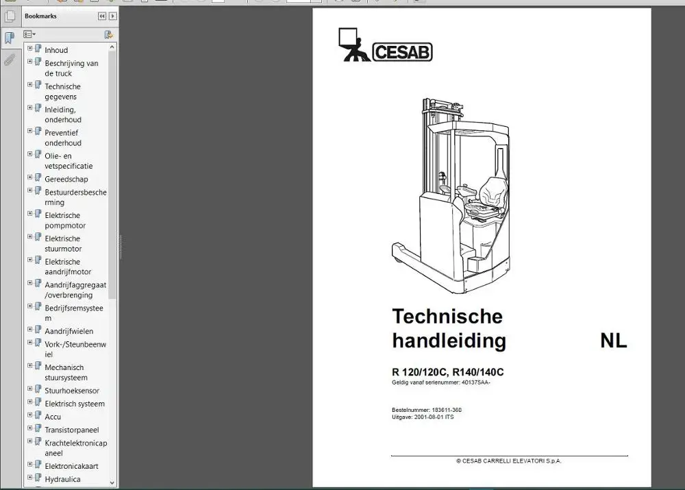 

Каталог запасных частей Cesab 2019