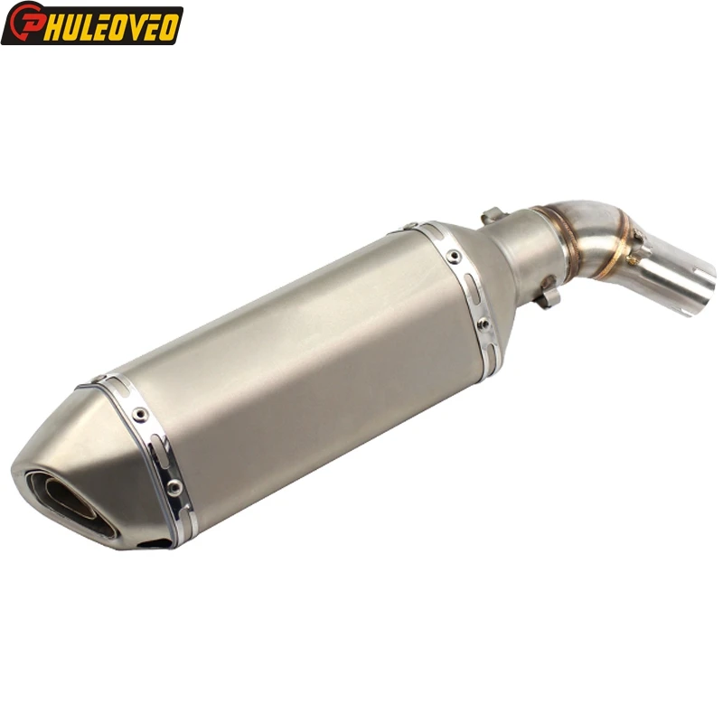 ID:37mm Motorcycle Exhaust Link Pipe for Kawasaki Z250SL NINJA 250SL 2015-2017Exhaust Muffler Escape Silencer Adapter for Z250SL