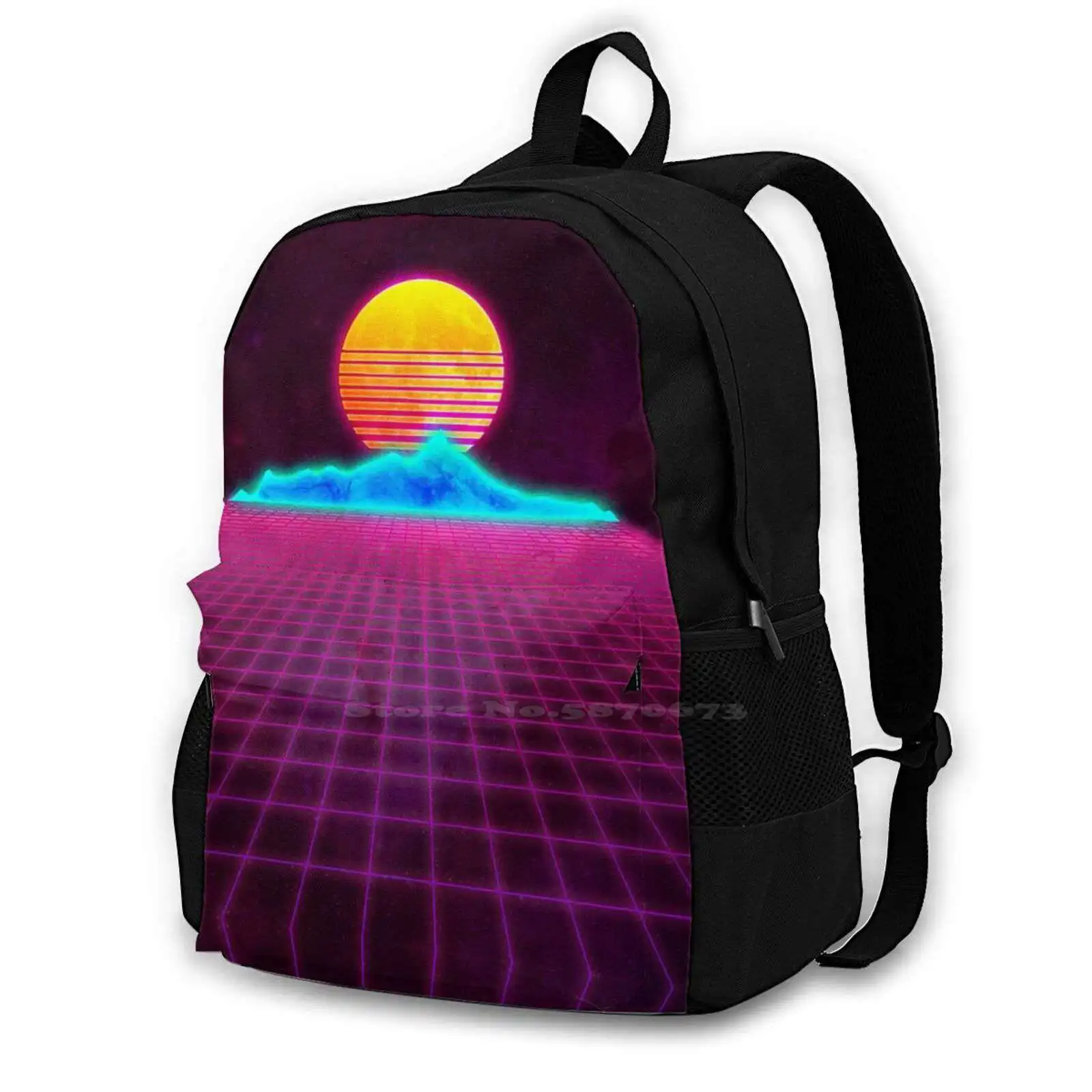 Bring It Back School Bags For Teenage Girls Laptop Travel Bags 80S Vintage Future Retro Futurism Retroactive Sun Electric