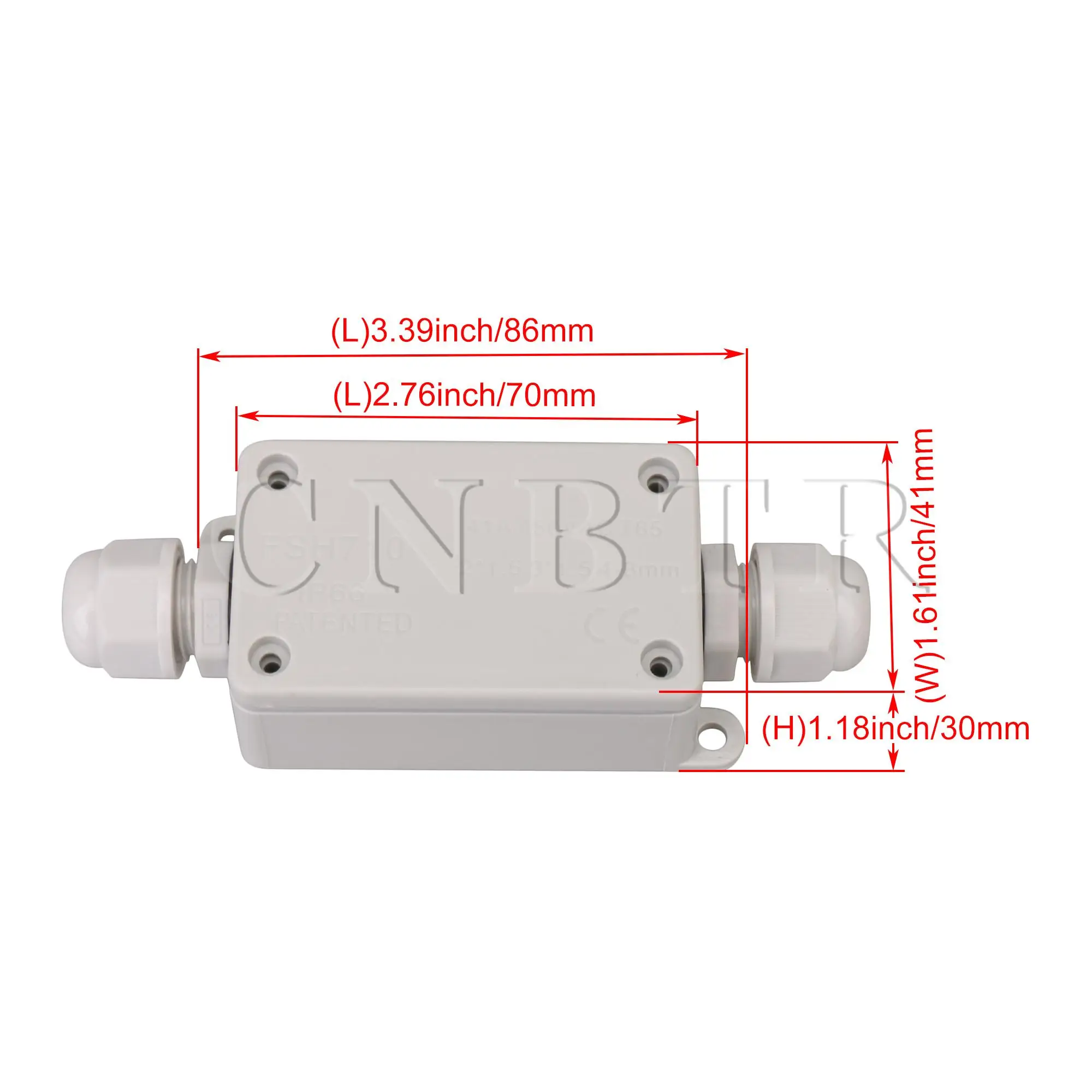 CNBTR 4 PCS 2 Weg P02-D3 Terminal & Draht Anschluss Junction Box IP65 Weiß