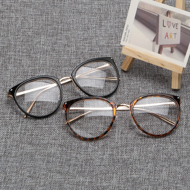 Women\'s 2020 Fashion Eyeglasses Frame Oversized Cat Eye Glasses Frame Clear Lens Eyeglass Black Frame  Reading Glasses UV400