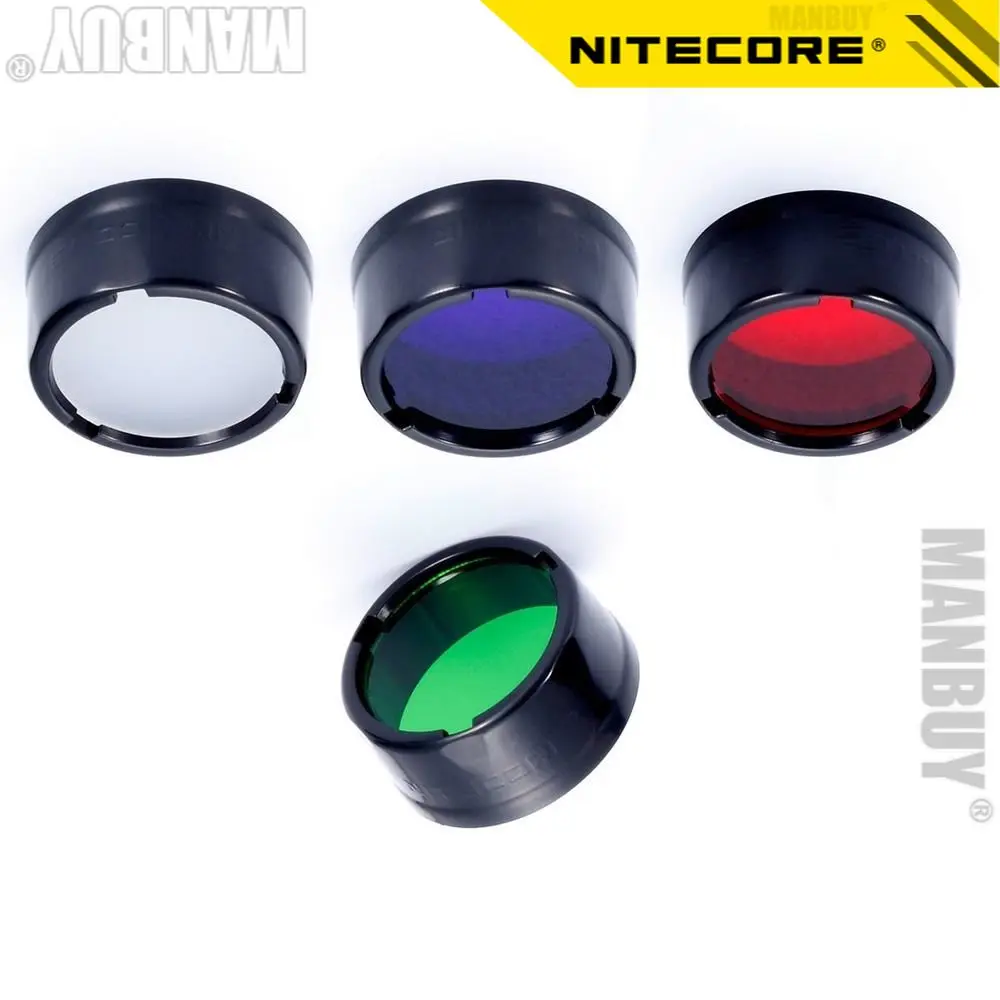 Nitecore-filtro de antorcha RGB, accesorios originales, linternas de lente de vidrio recubierto de Mineral difuminado, cabezal de iluminación de viaje nfg25.4 mm