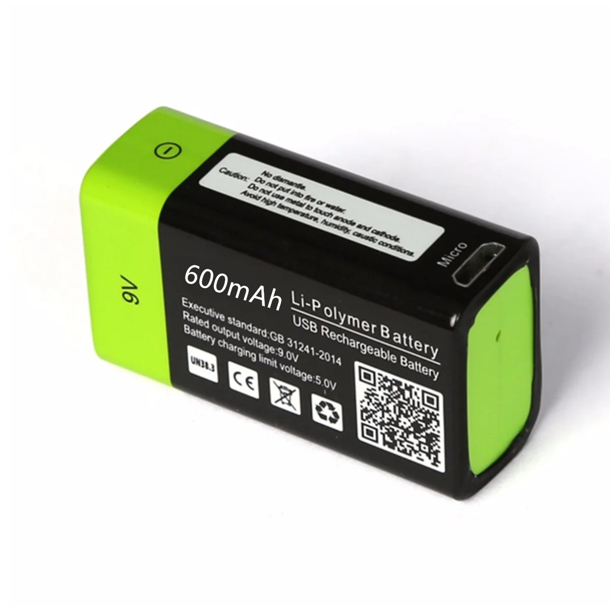 ZNTER Ultra-Efficient 9V 600mAh USB Rechargeable 9V Lithium Polymer Battery For RC Camera Drone Accessories