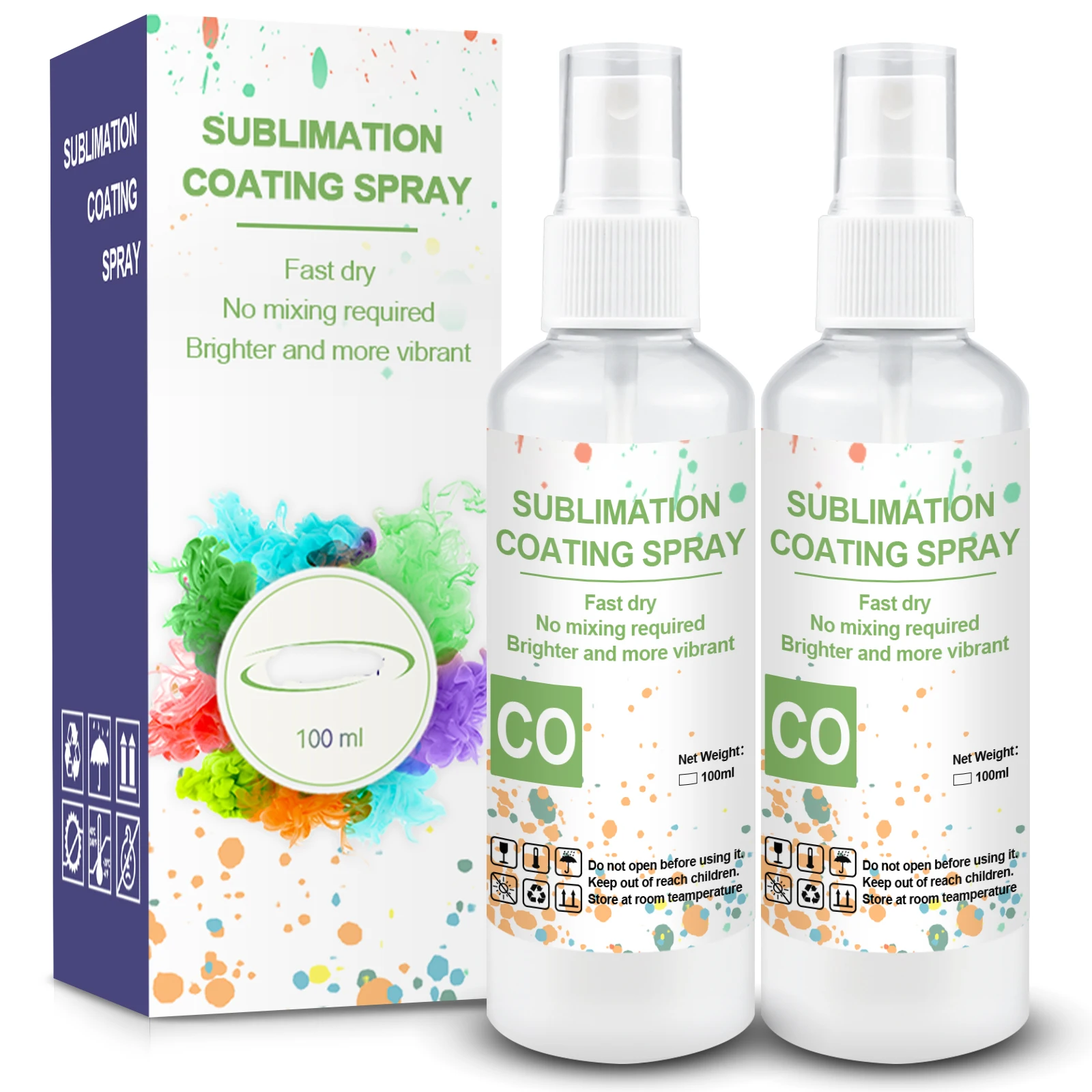 200ML Sublimation Coating Spray Suitable For 100% All Cotton Fabric All-Purpose Cleaner Household Cleaning Quick-drying Spray