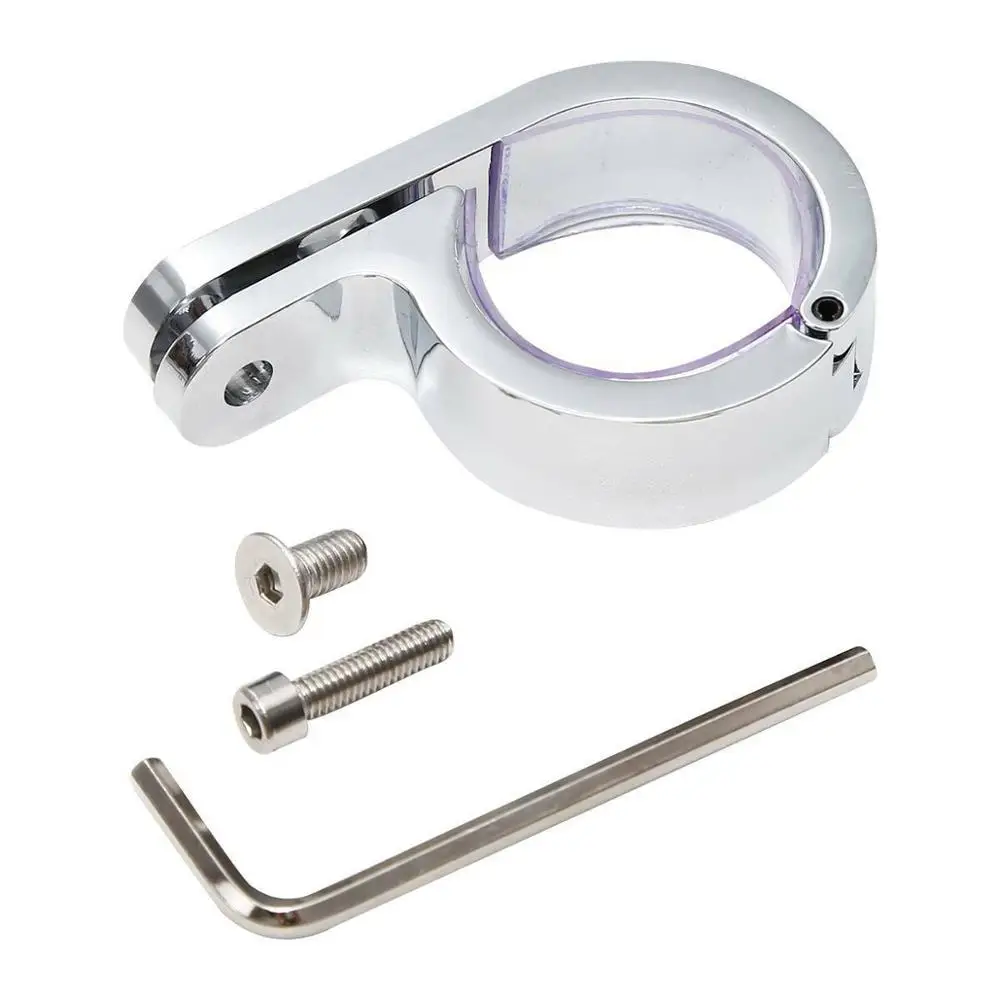 Universal Motorcycle Chrome Handlebar Mounts Clamp Clock Kit 25