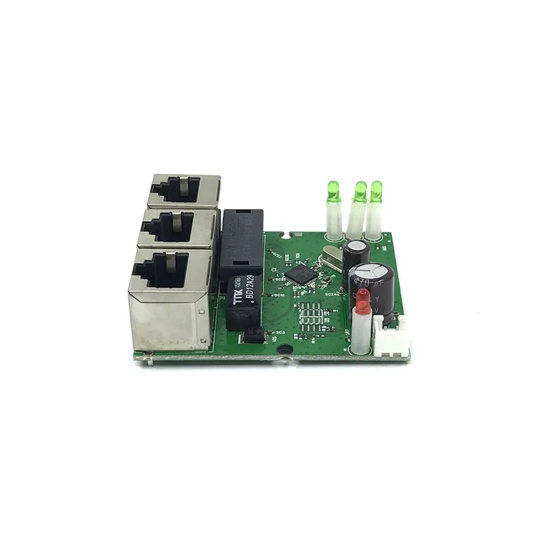 Oem direto da fábrica mini rápido 10 / 100mbps 3-port ethernet rede lan hub switch board