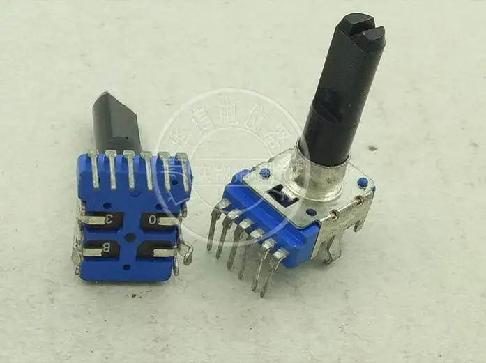 2pcs  142 type vertical double potentiometer 6 feet B10K 20K 100K50KA20K C100K500K  handle 23MMF