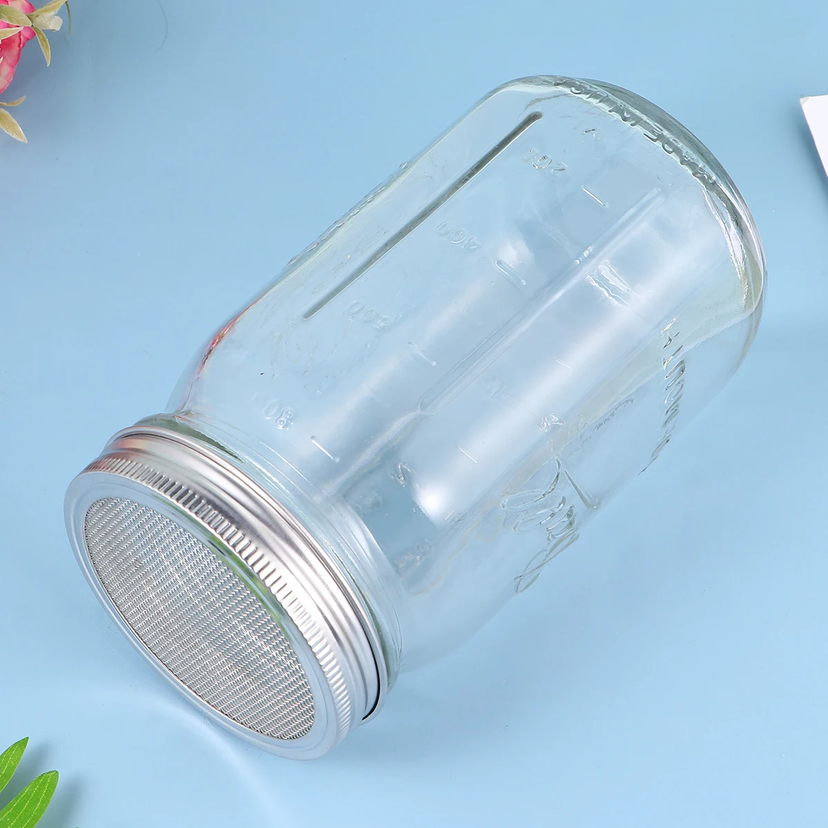 1set Glass Sprouter Jars Wide Mouth Mason Jars Seed Sprouting Jar Kit For Home Kitchen Garden Mason Sprouting Jar With Lid