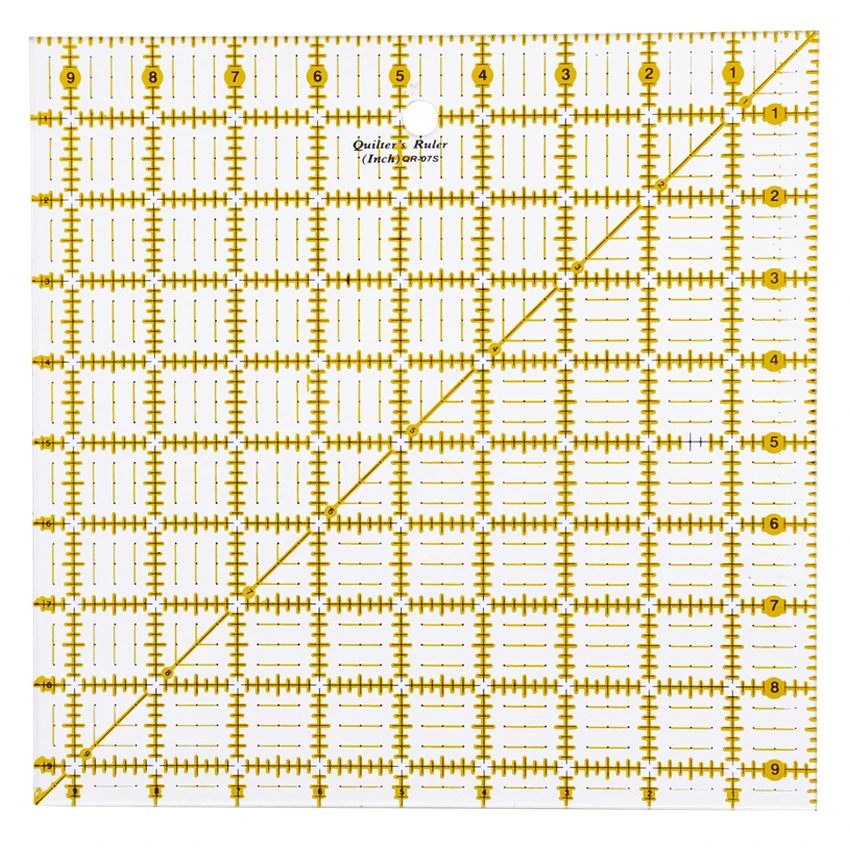 Acrylic Quilters Ruler 2.5, 4.5, 6.5, and 9.5 inch Square Rulers Set of 4 Patchwork Ruler inch (QR-07S-ABCD) inch ruler