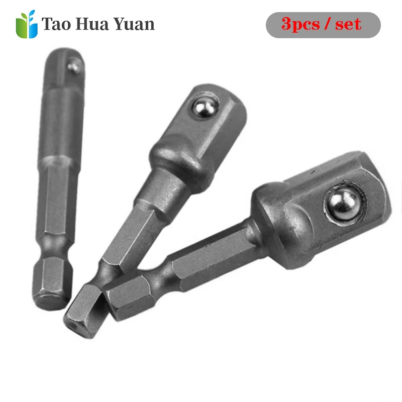 3pcs Hex Shank Conversion Wrench Chrome Vanadium Steel Socket Adapter Shank Torque Wrench ratchet Allen Key Oil Filter Wrench AA