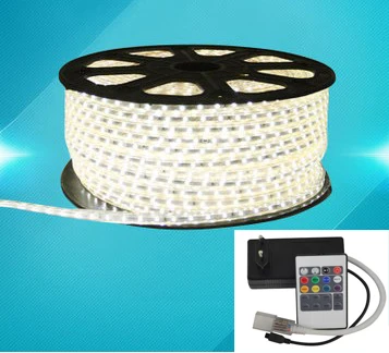 

50M Waterproof 220V 230V 240V 3528 RGB Smd LED Flexible Strip Lights For Home Rope Light Ribion Tape 60leds/m