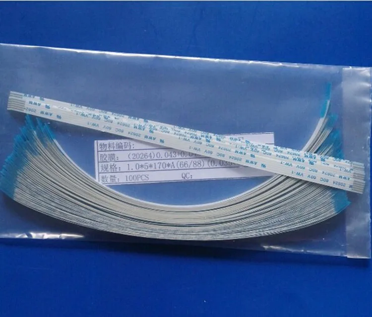 100Pcs FPC Flexible Flat Cable FFC 1MM 5CM 10 15 20CM A B type interface 4P 5P 6P 8P 10P 12P 14P 16P 18P 20P 22P 24P 26P 28 32P