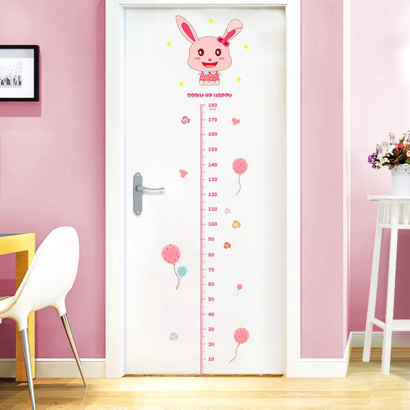 Children's Height Wall Stickers Cartoon Household Self-adhesive Recordable Removable Child Measurement Room Decor
