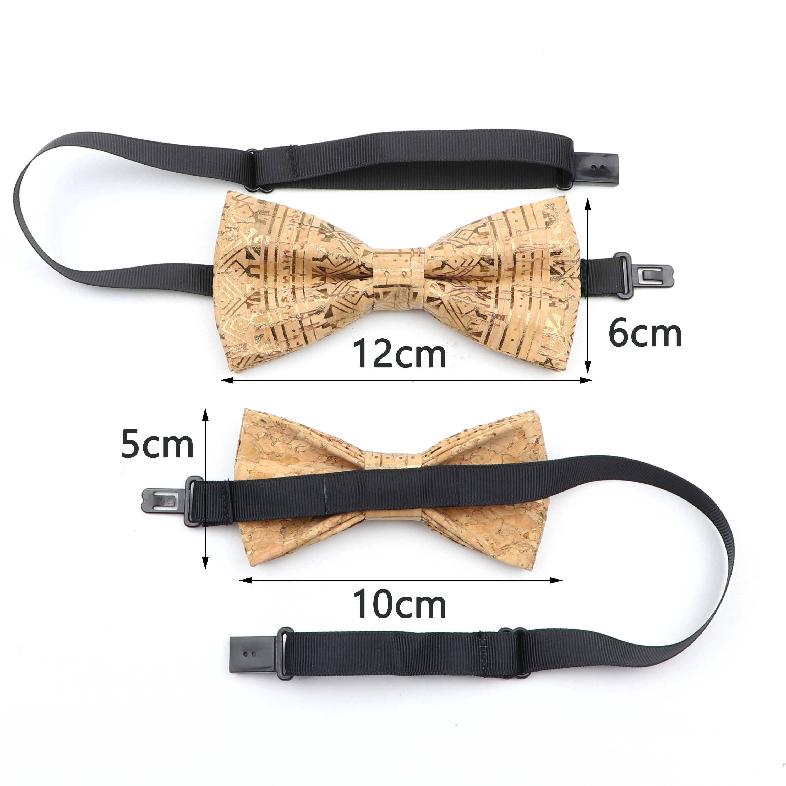 New Fashion Parent-Children Cork Wooden Bow Tie Set Handmade Solid Color Shiny Floral Neckwear Bowtie Butterfly Accessories