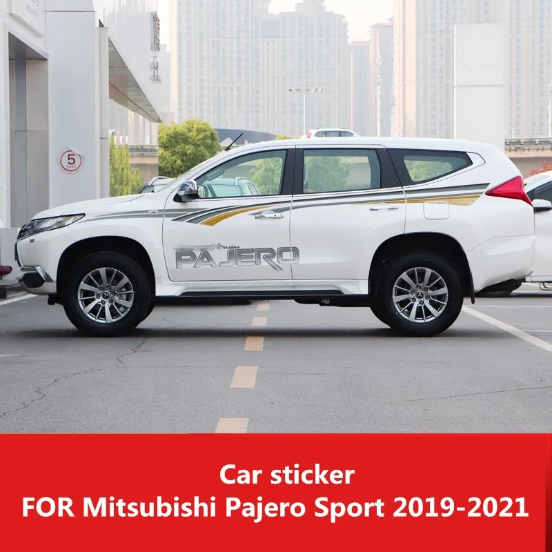 

Автомобильная наклейка для Mitsubishi Pajero Sport 2019-2021, гирлянда для кузова автомобиля, наклейка для индивидуального крепления, модификация Pajero