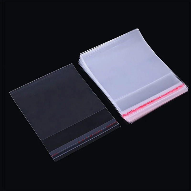 100pcs Clear Self adhesive Cellophane Bag Plastic Self Sealing bags package Small Self-adhesive Resealable OPP poly Bag