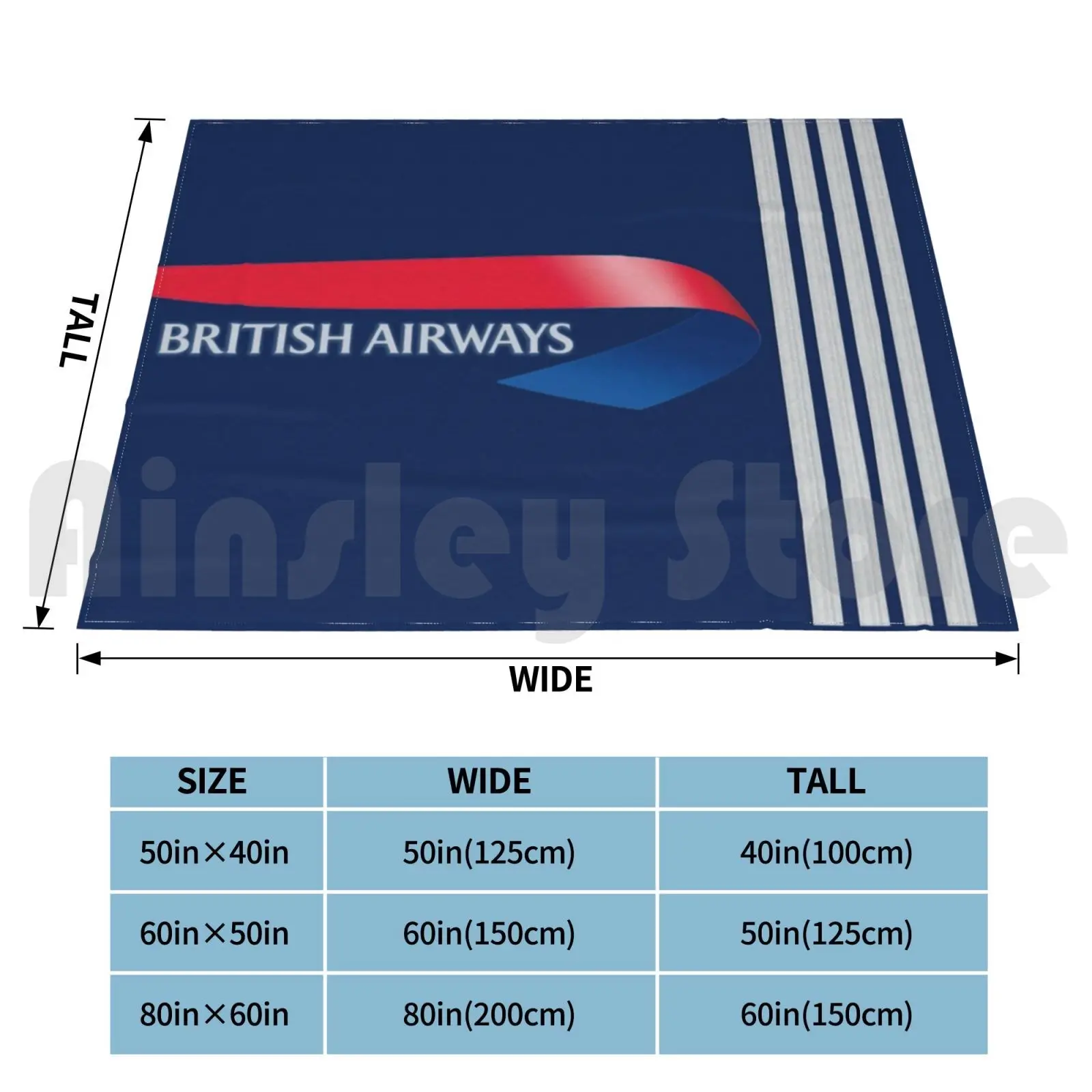 British Airways Blanket Fashion Custom British Airways Aviation Plane Airplane Airplane Fly Flying Pilot Captain