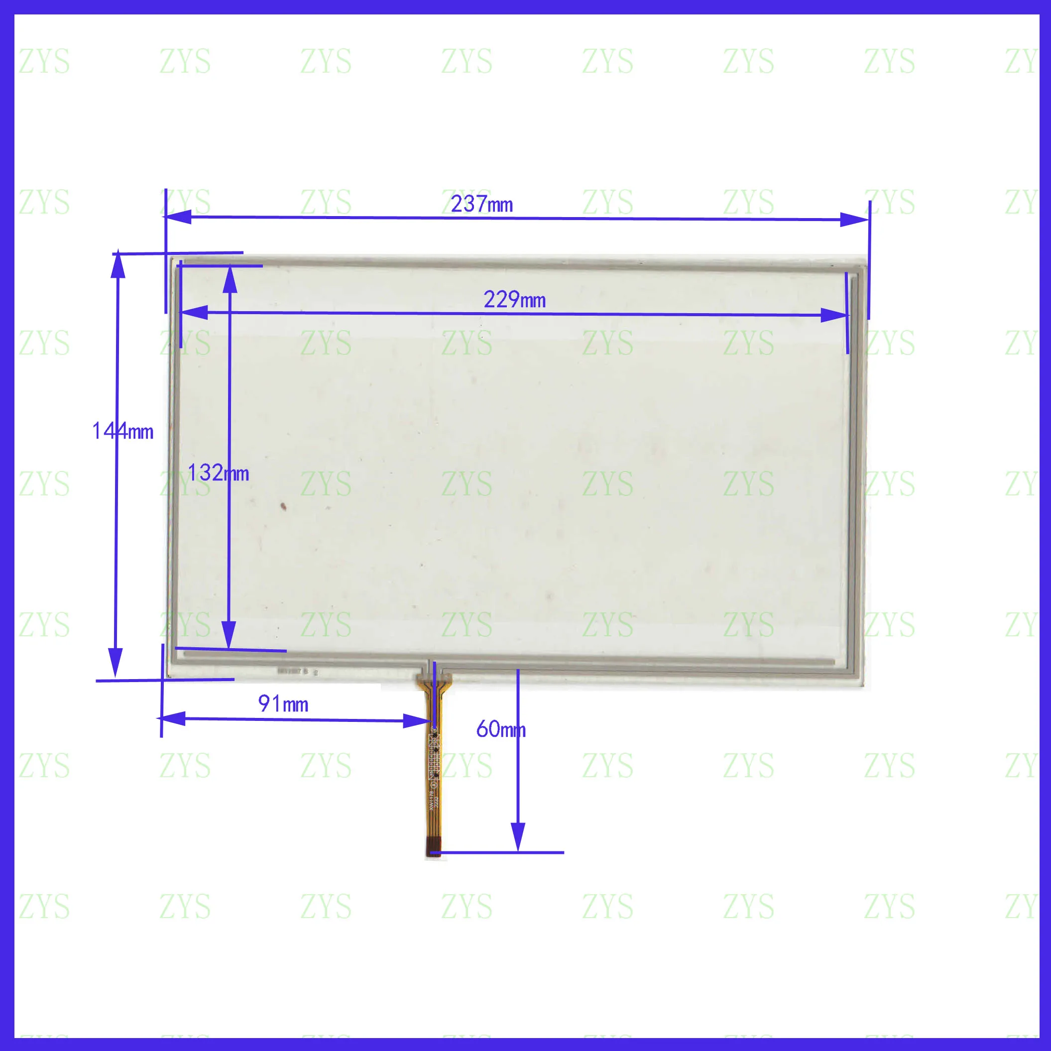 ZhiYuSun XWT1087 10,2 дюйма 237*144 мм 4-проводная резистивная сенсорная панель дигитайзер для GPS автомобиля это совместимо 237*144