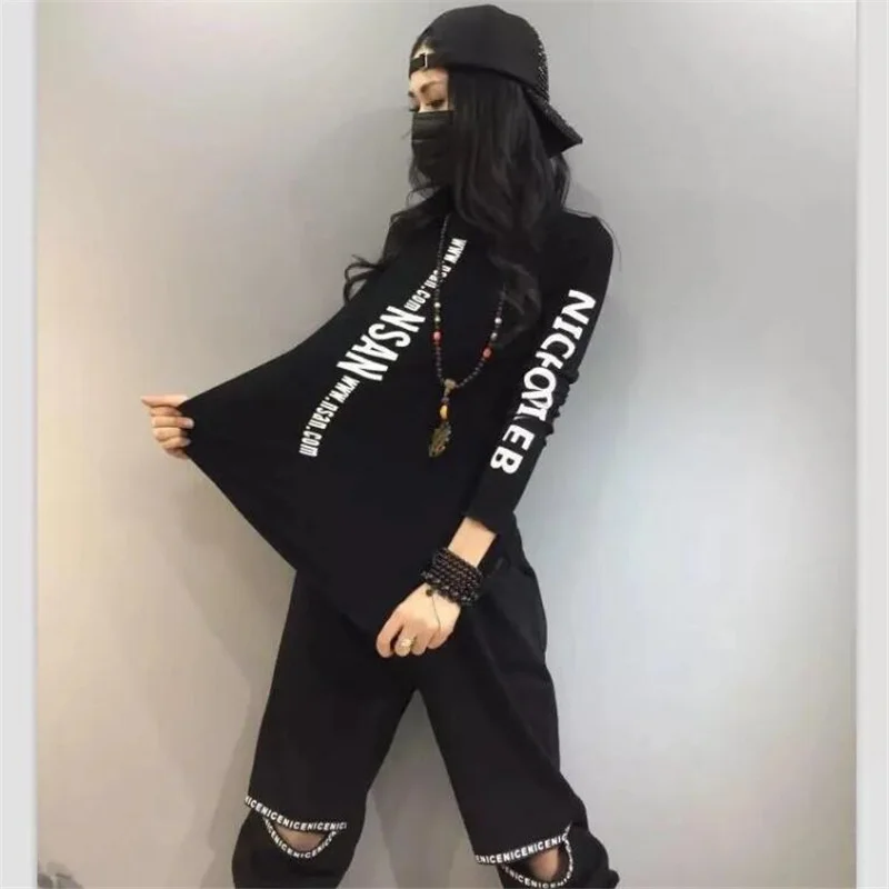 Mid-high-neck Bottoming T-shirt Elastic Inner Ride Femme Tee Tops autumn winter warm letter printing Streetwear Women's T-shirts