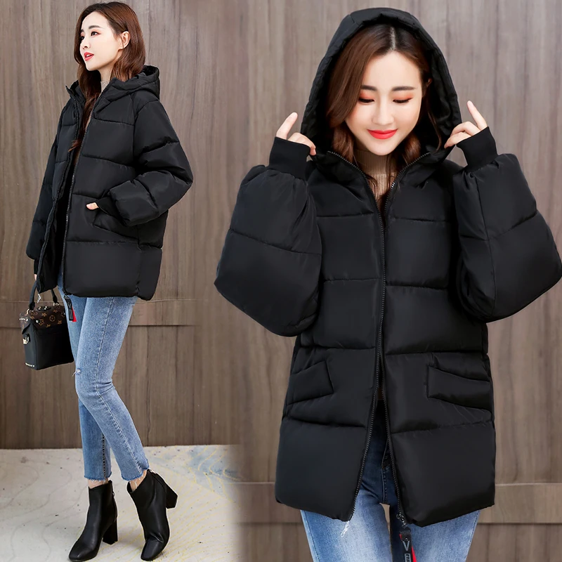 XL-8XL Womens Oversize Itself Jacket 2024 New Winter Thick Warm Cotton Coat Down Cotton Jacket Short Women Parkas Female 150kg