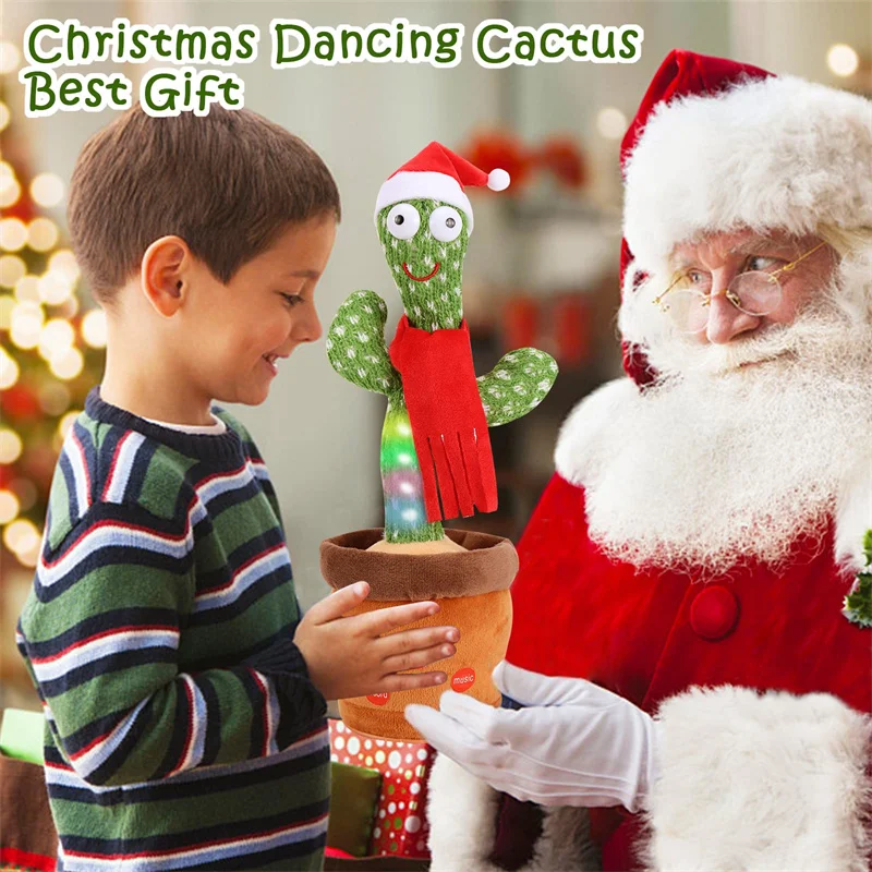 120 Song Dancing Cactus Plush Toy Speaker Talking Repeat Plush Cactu Dancer Toy Talk Plushie Stuffed Toys For Kids Gift