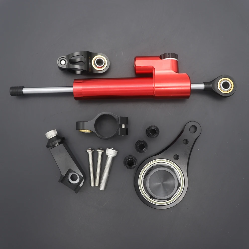 Artudatech Motorfiets Stuurdemper Stabilizer met Beugel Ondersteuning Voor Kawasaki ZX6R 636 2005 2006 Accessoires