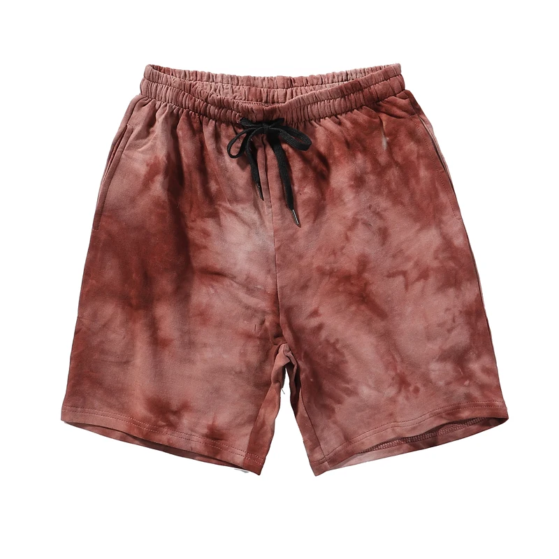 The New Summer Tie-Dyed Sports Shorts For Men And Women Streetwear Pocket Cotton Shorts For Men's Casual  Beach Vintage Shorts