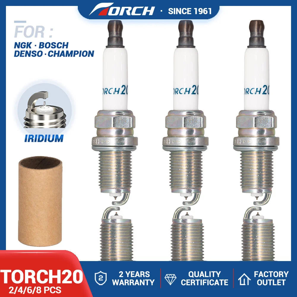 2-8PCS Iridium Spark Plugs TORCH20 K7RTI-T Replace for Champion RC6WYCBX 3707100XEG01B for Great Wall Haval h6 Auto Parts